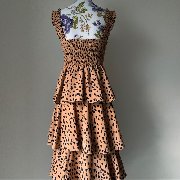 TUSSAH Women’s Sharni Animal Print Midi Dress Size 10 - Picture 12 of 15